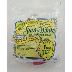 Vintage 1992 McDonald's Happy Meal Disney Snow White “Prince with Horse” NIP